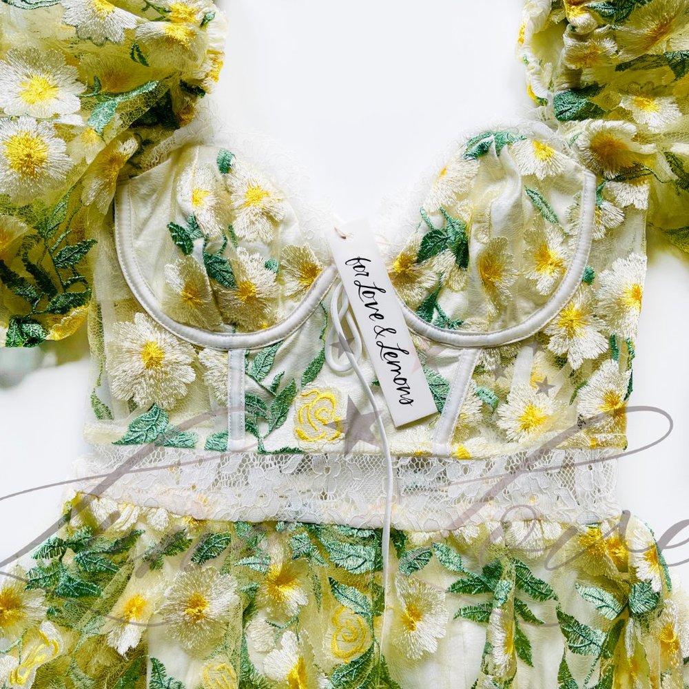 FOR LOVE & LEMONS Carson Midi Daisy Dress (size XS, S & M) NWT - Picture 5 of 13